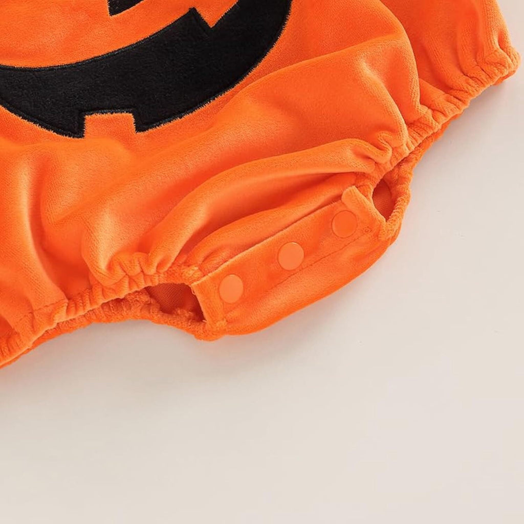 VETPW Baby Halloween Costume Pumpkin Costume Kids Newborn Outfit Pumpkin Romper with Hat for Toddlers Baby Girls Boys Infant Clothes Set 12-24 months