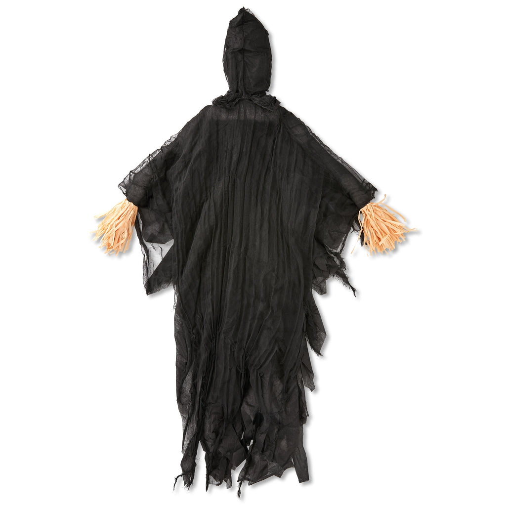 Ghost Face Scarecrow, Black, 60", Halloween Plastic Outdoor Decoration, by Fun World