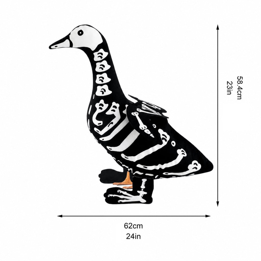 Outdoor Holiday Yard Decor, 23 Inch Porch Goose Outfits, Halloween Pumpkin Themed Porch Goose Clothes, Porch Goose Set with Hat and Treat Bag, Fits Standard 23 Inch Large Porch