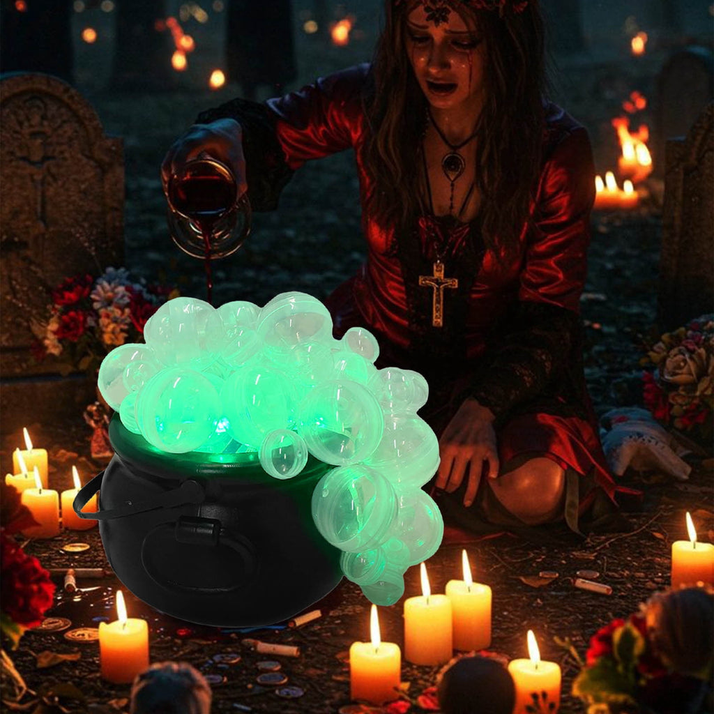 Muecwrye Halloween Decorations Outdoor, Halloween Clearance! Halloween Witches Cauldron with Lights, DIY Bubbling Cauldron Set Decor for Home Porch Outside, Halloween Party Supplies( Without Tripod)