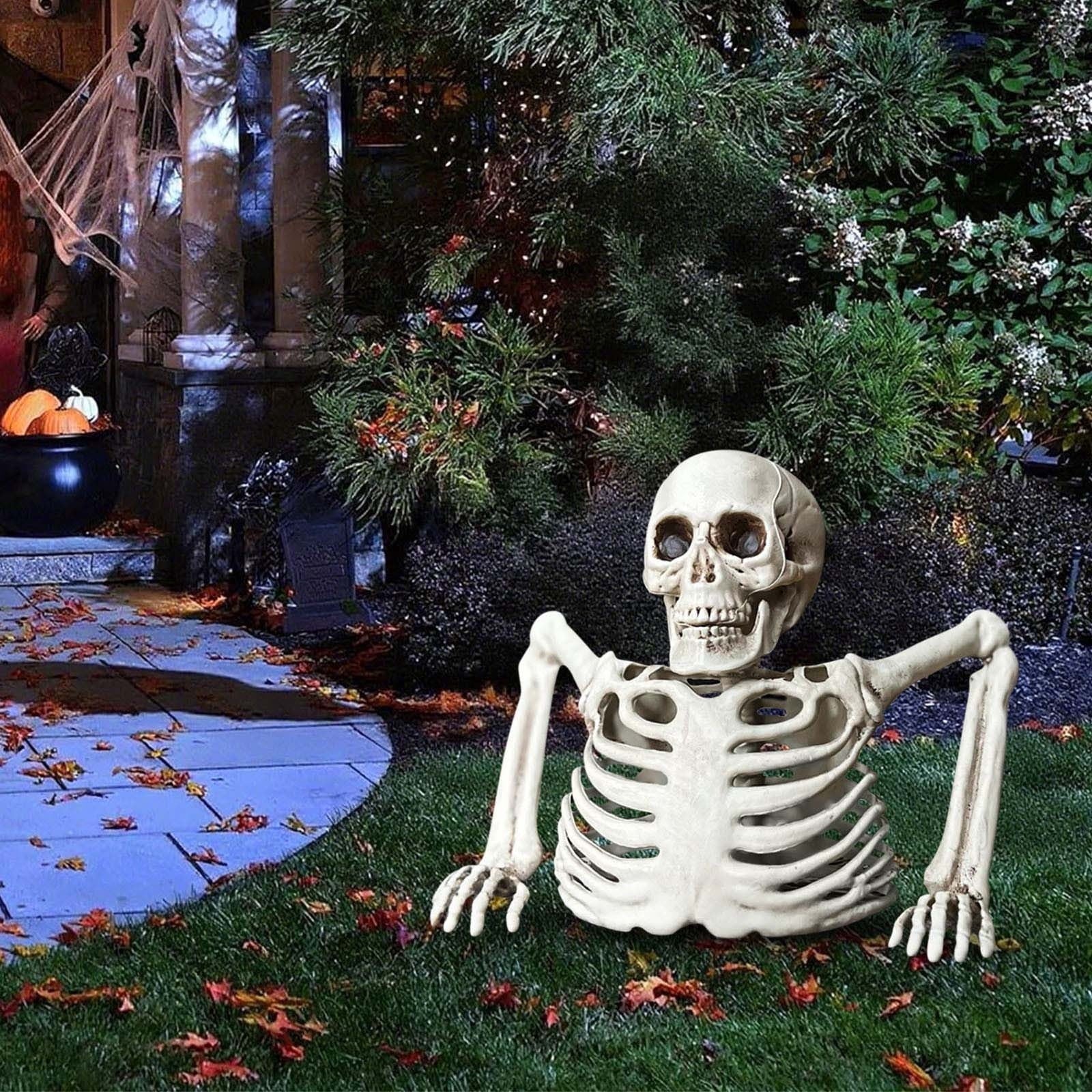 Halloween Skeleton Snake Prop Realistic Scary Serpent Decorative Ornament, Spooky Scene Setup Skeleton Decor Haunted House Party Prop, Home Shop Display Halloween Skeleton Holiday Ornament Gift