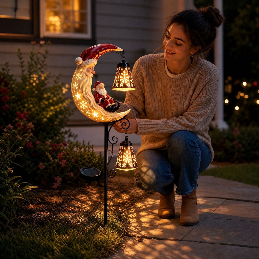 Halloween Witch Cauldron Garden Stake Lights, 2.7Ft LED Color Waterfall-Style Light Flow Flying Witch Garden Stake, Waterproof Weather Resistant Projector Lights for Outdoor Yard, Lawn, Pathway