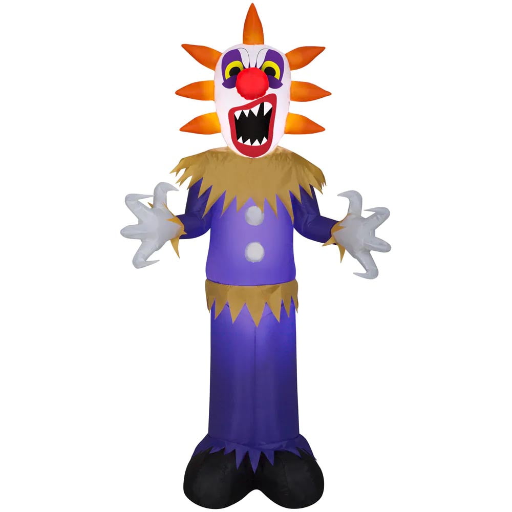 5' Gemmy Airblown Halloween Scary Circus Clown Yard Decoration 75379