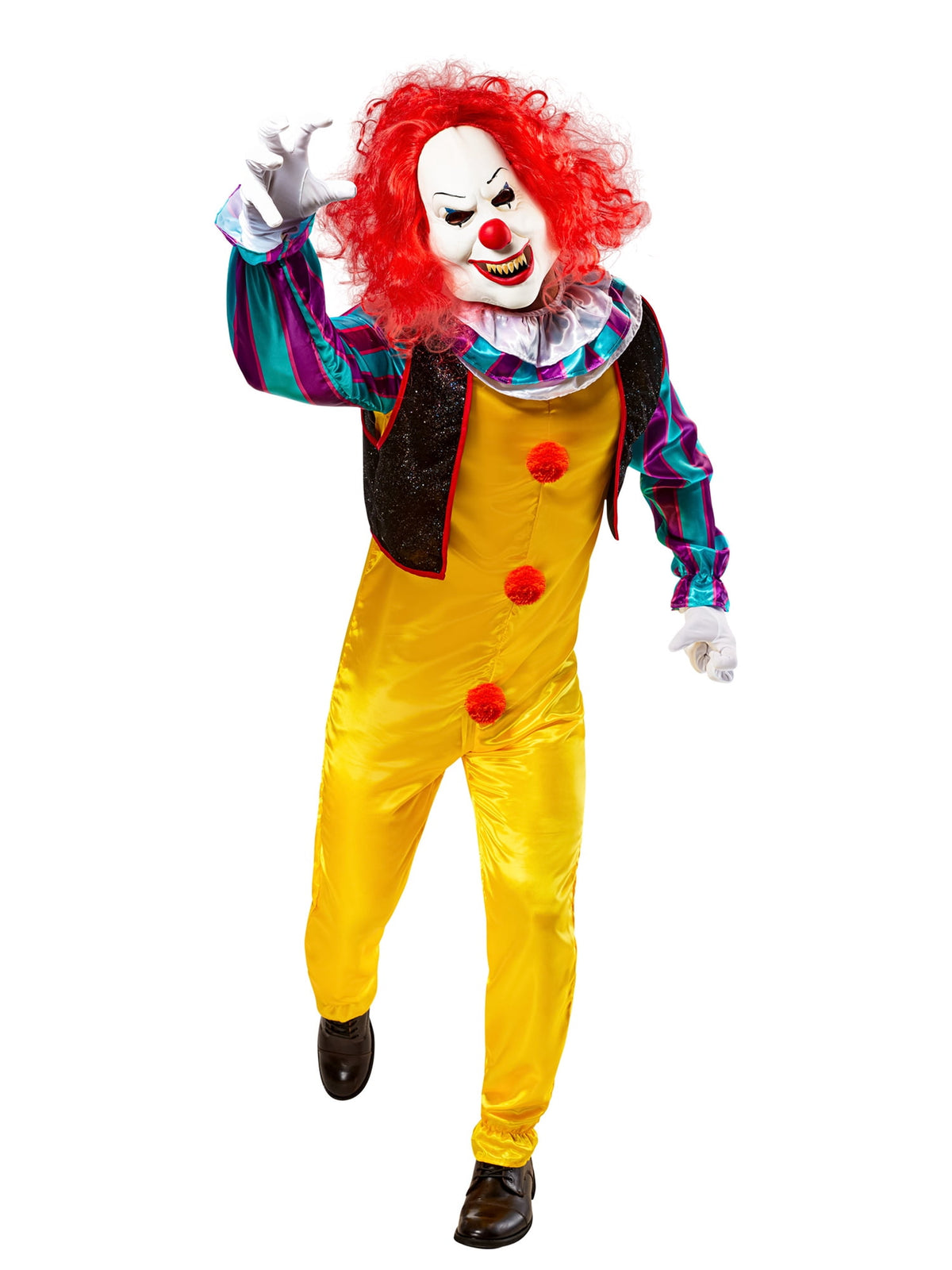 It 1990 Pennywise Costume for Adults by Rubies, Men's One Size