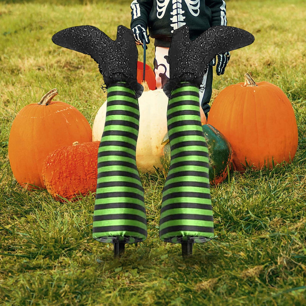 Halloween Decorations Outdoor Witch Legs Yard Stakes, 18.5" Witch Halloween Graveyard Lawn, Yard, Prop and Patio Decorations