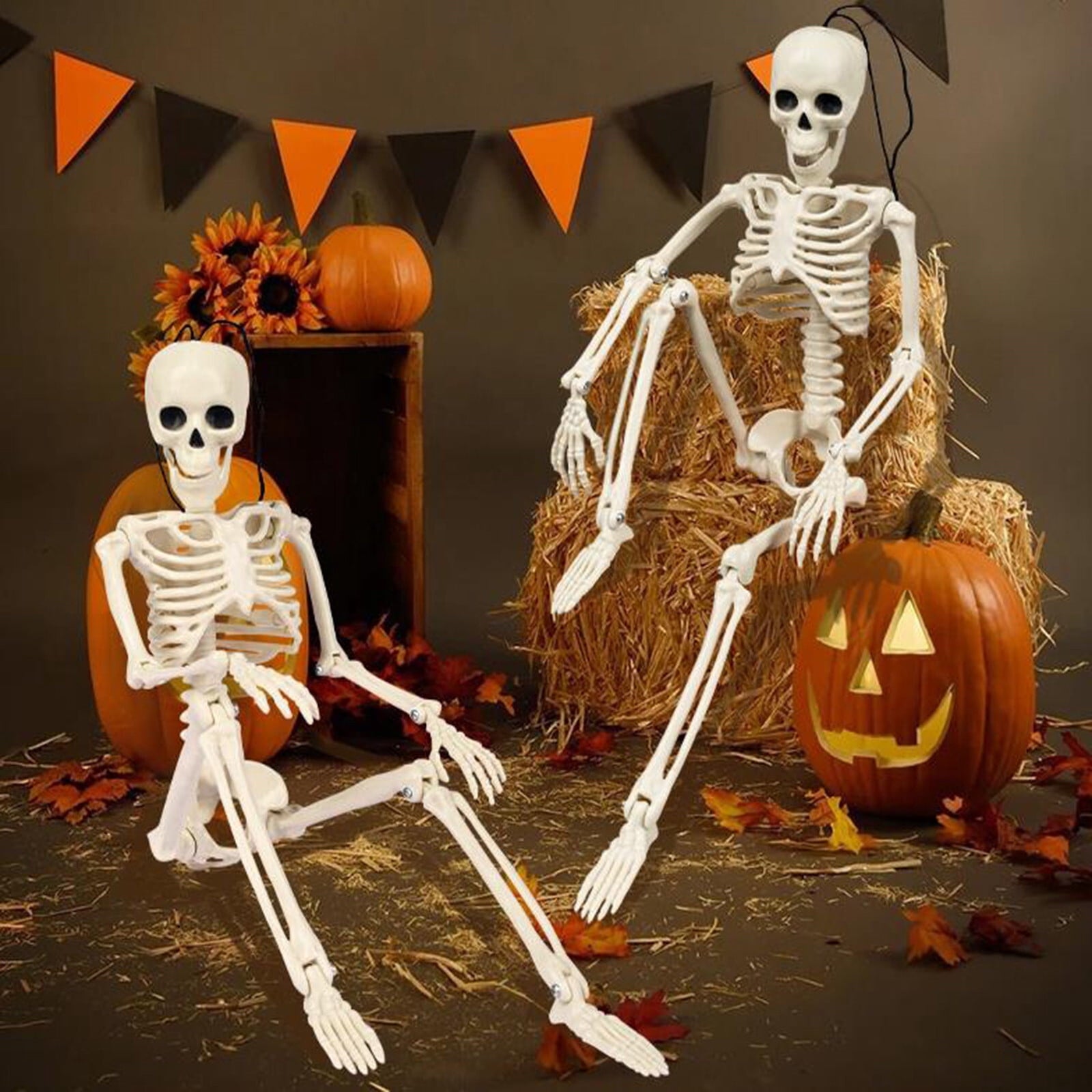 amlbb Halloween Decorations Outdoor Halloween Dark Terror Skeleton Decoration Props Set Up Ghost House Halloween Decor on Clearance