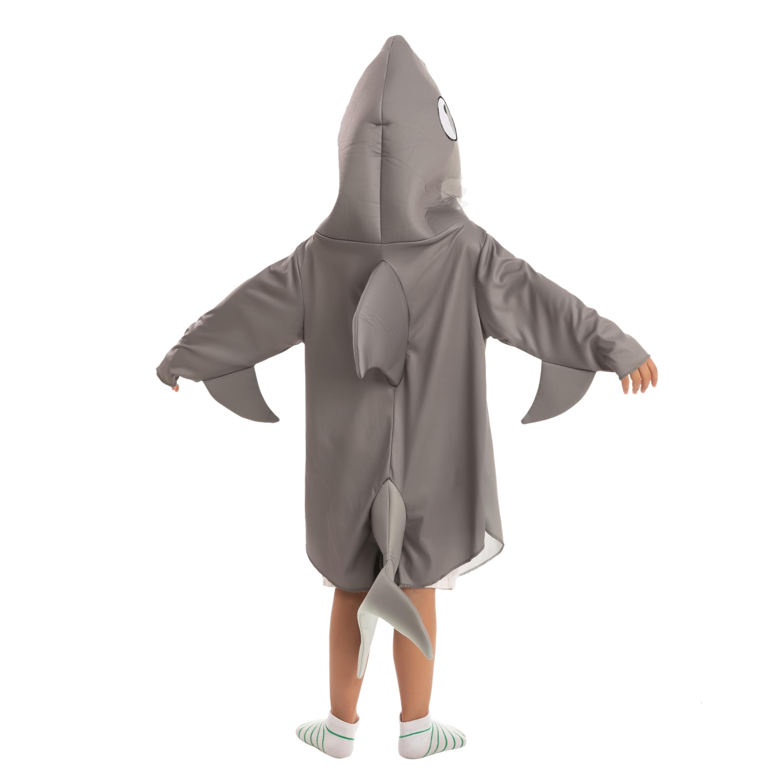 Joyfy Halloween Shark Costume for Kids, Shark Boy Costume with Fin Tail for Animal Cosplay Outfit Halloween Trick or Treat Dress up Party