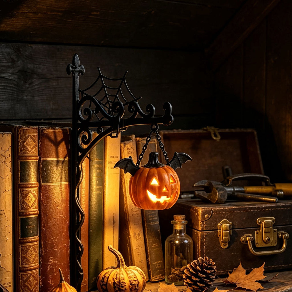 Halloween Ghost Library Lantern Decorative Bookshelf Lighting, Reading Book Shelf Lights for Study Reading Corner Home Library Gift for Book Lovers Bookworms