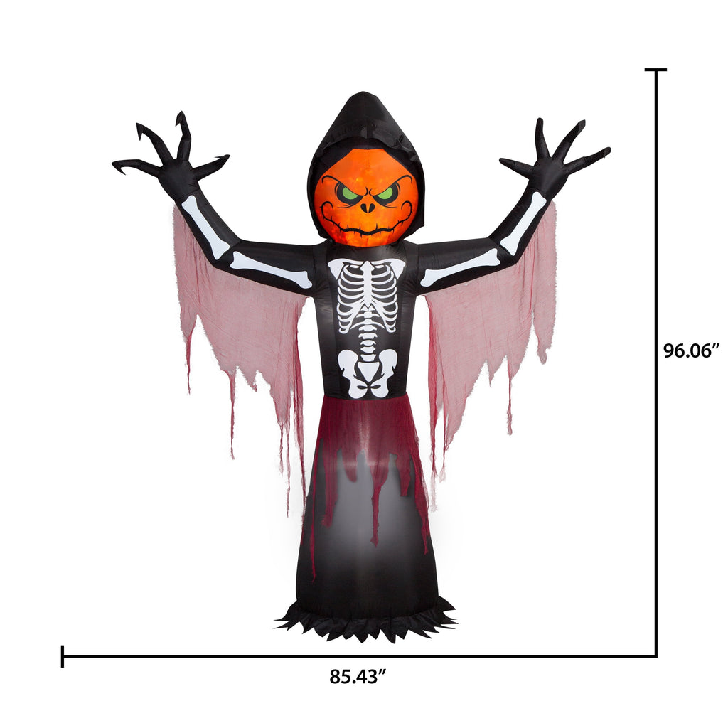 Skeleton Reaper Airblown Yard Inflatable, Multicolor, 8', Halloween by Way To Celebrate