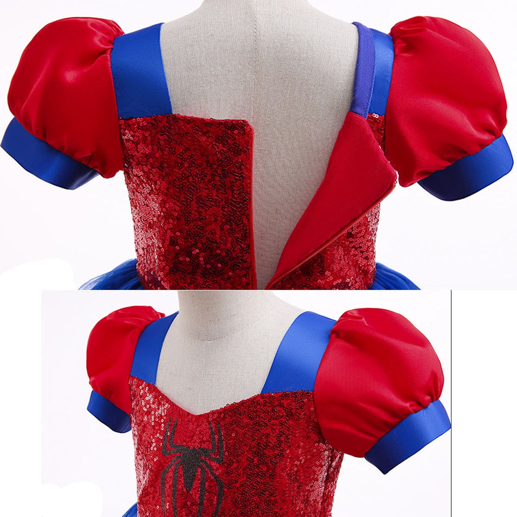 Toddlers Sequin Tutu Dress Girls Bow Dress Short Sleeve Birthday Party Costume