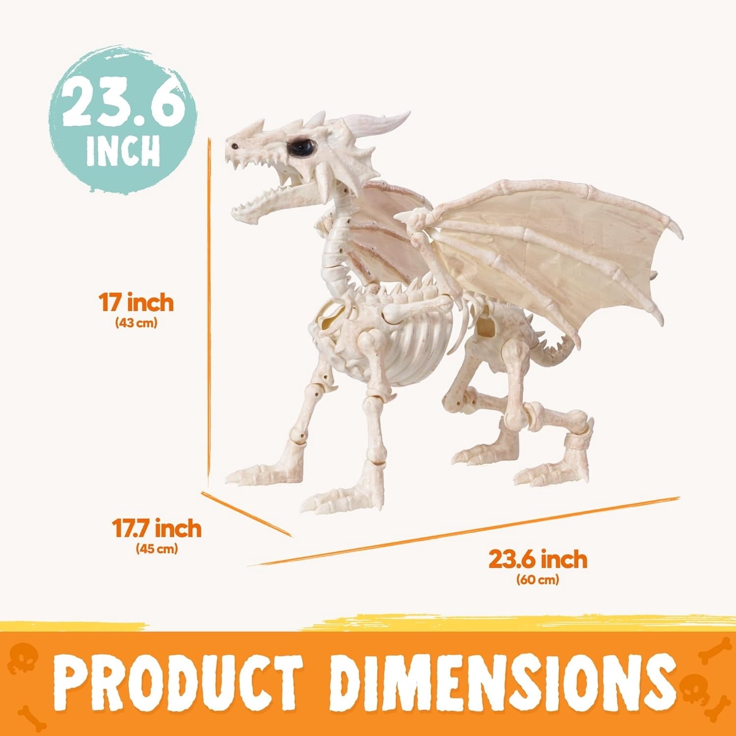 Joyfy 2 Pcs Duck Skeleton Halloween Decoration,4.5 Inch Posable Plastic Animals Halloween Skeleton for Indoor Outdoor Halloween Decorations,Haunted House Party Props