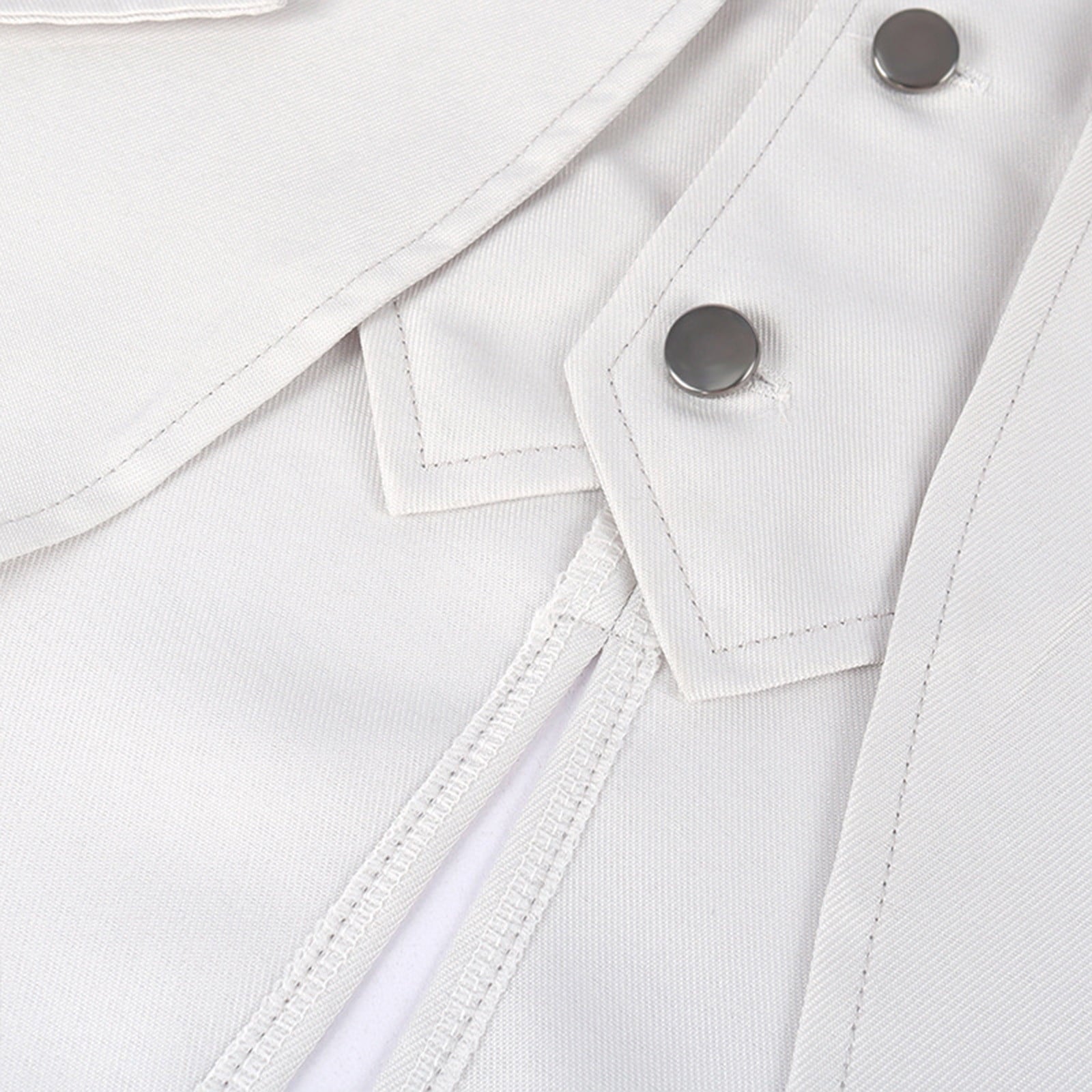 Odeerbi Mens Steampunk Tailcoat Gothic Medieval Jacket Frock Uniform Halloween Long Tuxedo Coat Retro Tailcoat Coat Lapel Court Slim Dress Coat White
