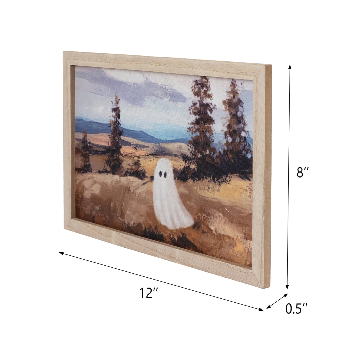 Countryside Ghost Framed Wall Art, Multicolor, 8" x 12", Halloween by Way To Celebrate