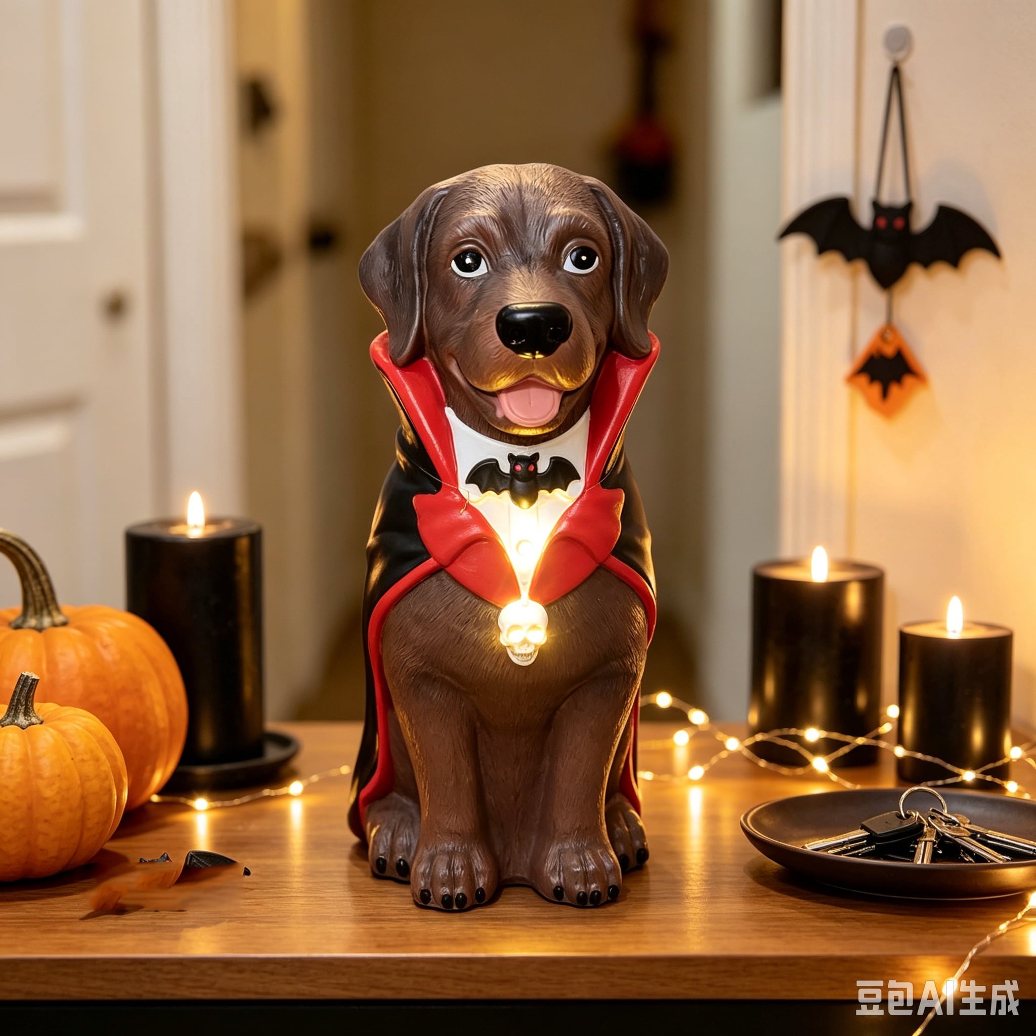 Clearance! Christmas Golden Retriever Statue with LED Lights, Cute Dog Holding Puppy Figurine, Christmas Decoration Indoor Outdoor, Gift for Kiddo Adults