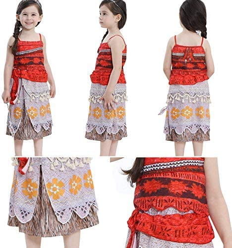 Jurebecia Princess Costume for Girls Dress Halloween Cosplay Outfits Birthday Fancy Tween Dress with Accessories 130 cm 7-8 Years
