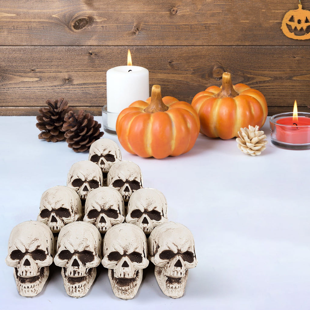 CASAFUN Halloween Skulls Realistic Looking Skulls Human Skeleton Head Skull for Halloween Bar Home Table Decoration