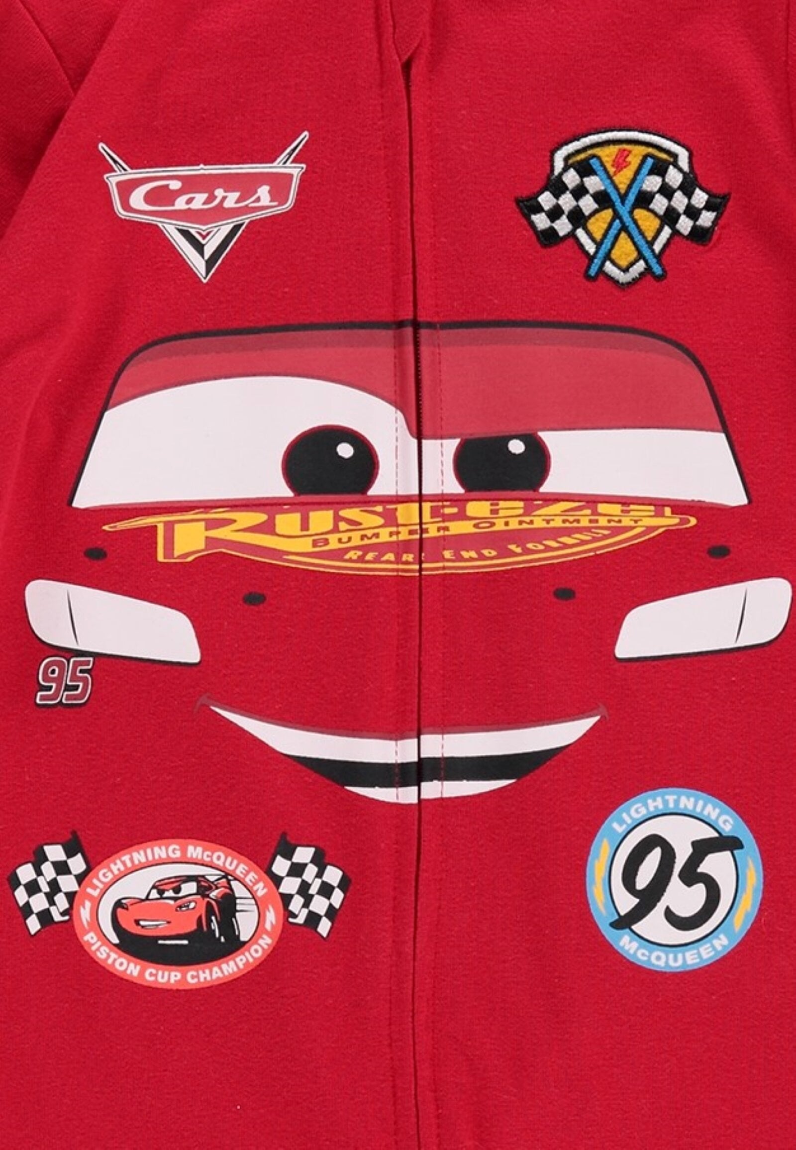 Disney Cars Toddler Boy or Girl Cosplay Hooded One Piece McQueen Red