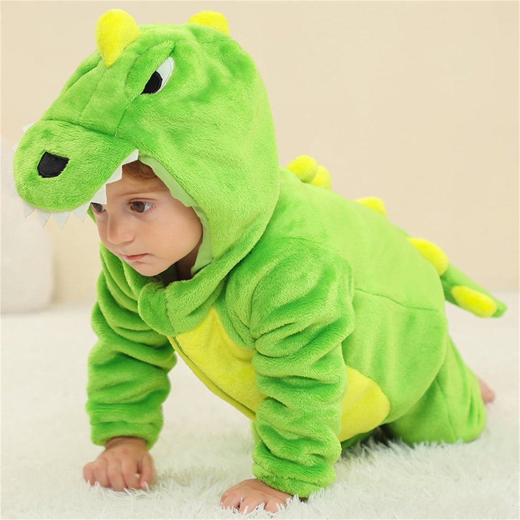 WIBACKER 0-3T Unisex Baby Animal Costume Winter Autumn Flannel Hooded Romper Christmas and Halloween Panda Cosplay Jumpsuit