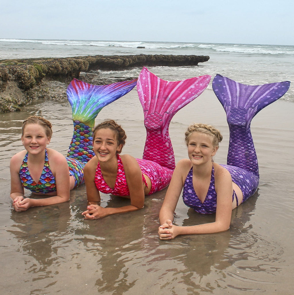 Sun Tail Mermaid Blue Lagoon Tail Skin, Size Child Extra Large (Monofin Not included) for Girls
