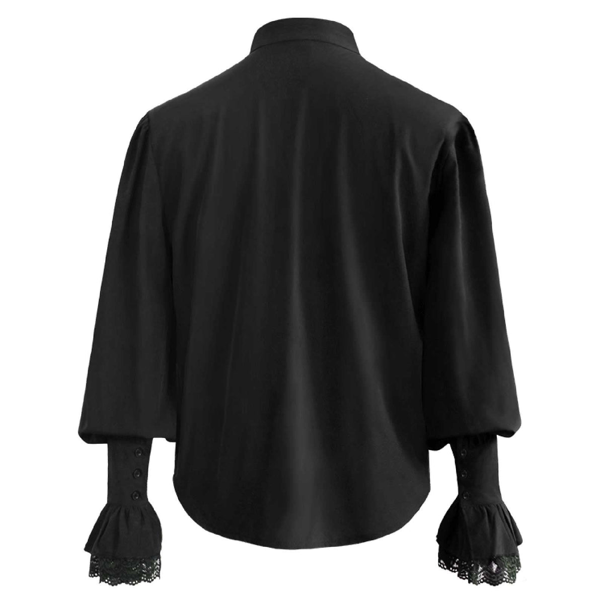 Men LYXSSBYX Mens Shirts Long Sleeve Pullover Stand Collar Ruffled Renaissance Shirt Steampunk Trumpet Sleeve Top