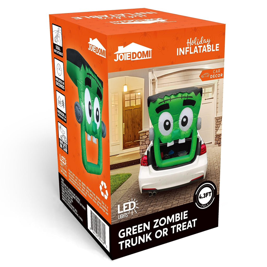 Joyfy 6 FT Halloween Inflatable Haunted Castle Decoration,Trunk or Treat Car Decorations Kit Ghost and Pumpkin with Built-in LED Light for Halloween Party Indoor,Outdoor,Yard,Garden Decor