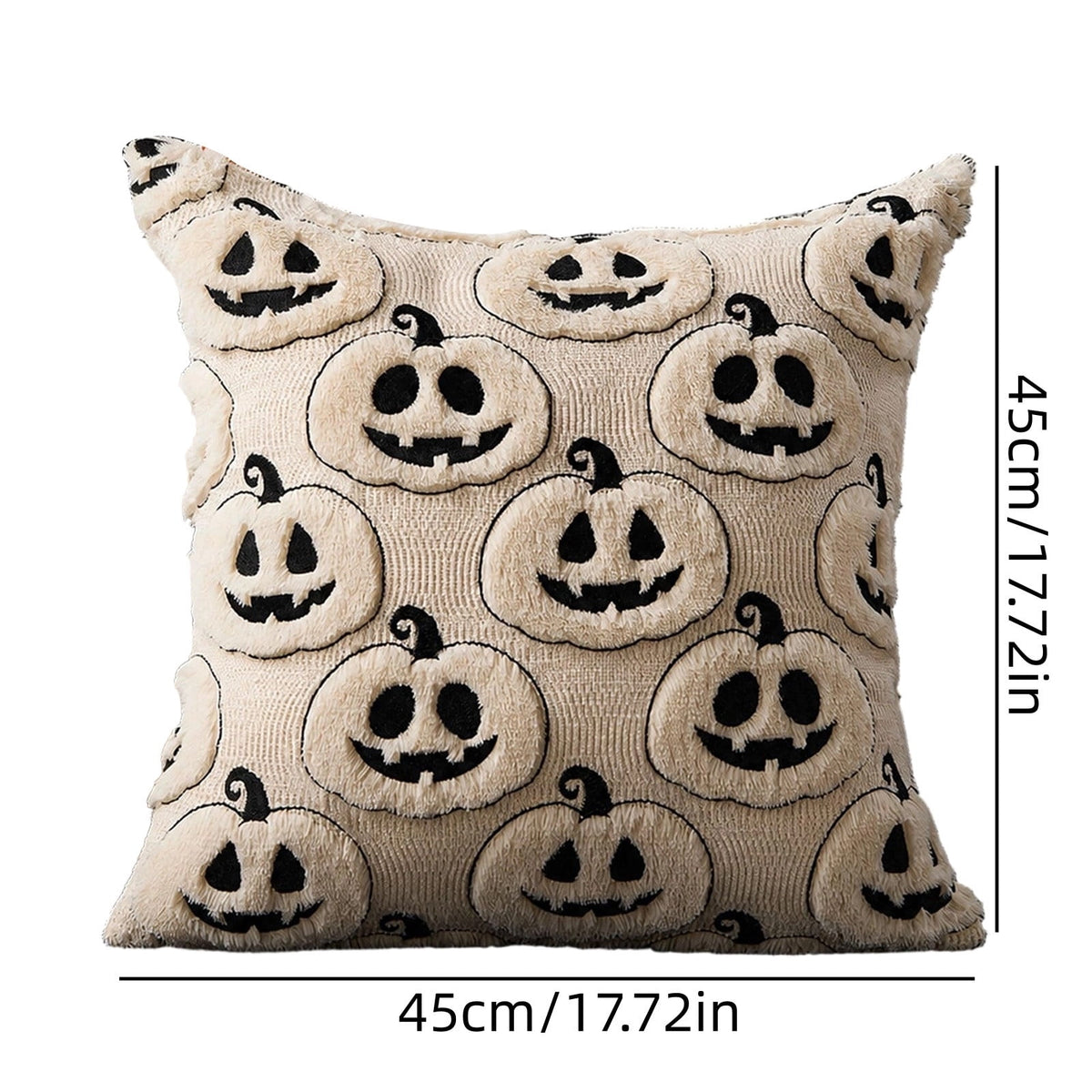 Halloween Ghost Reading Book Throw Pillow Cover, Spooky Library Bookshelf Skull Candlestick Decorative Pillowcase, Retro Halloween Cushion Cover