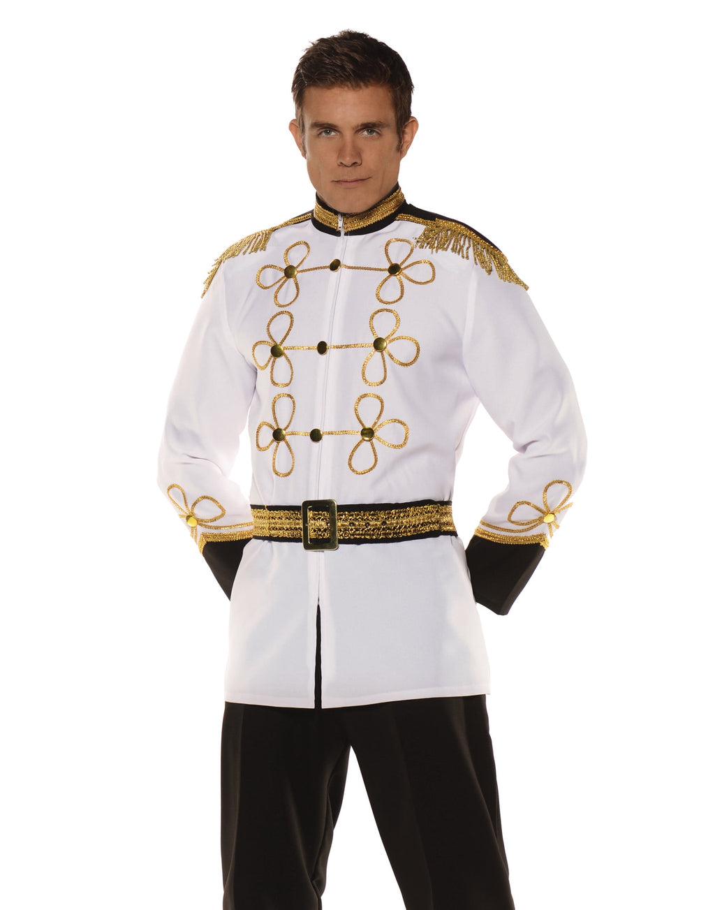Underwraps Mens Black and White Dashing Pirate Costume - Size XX Large
