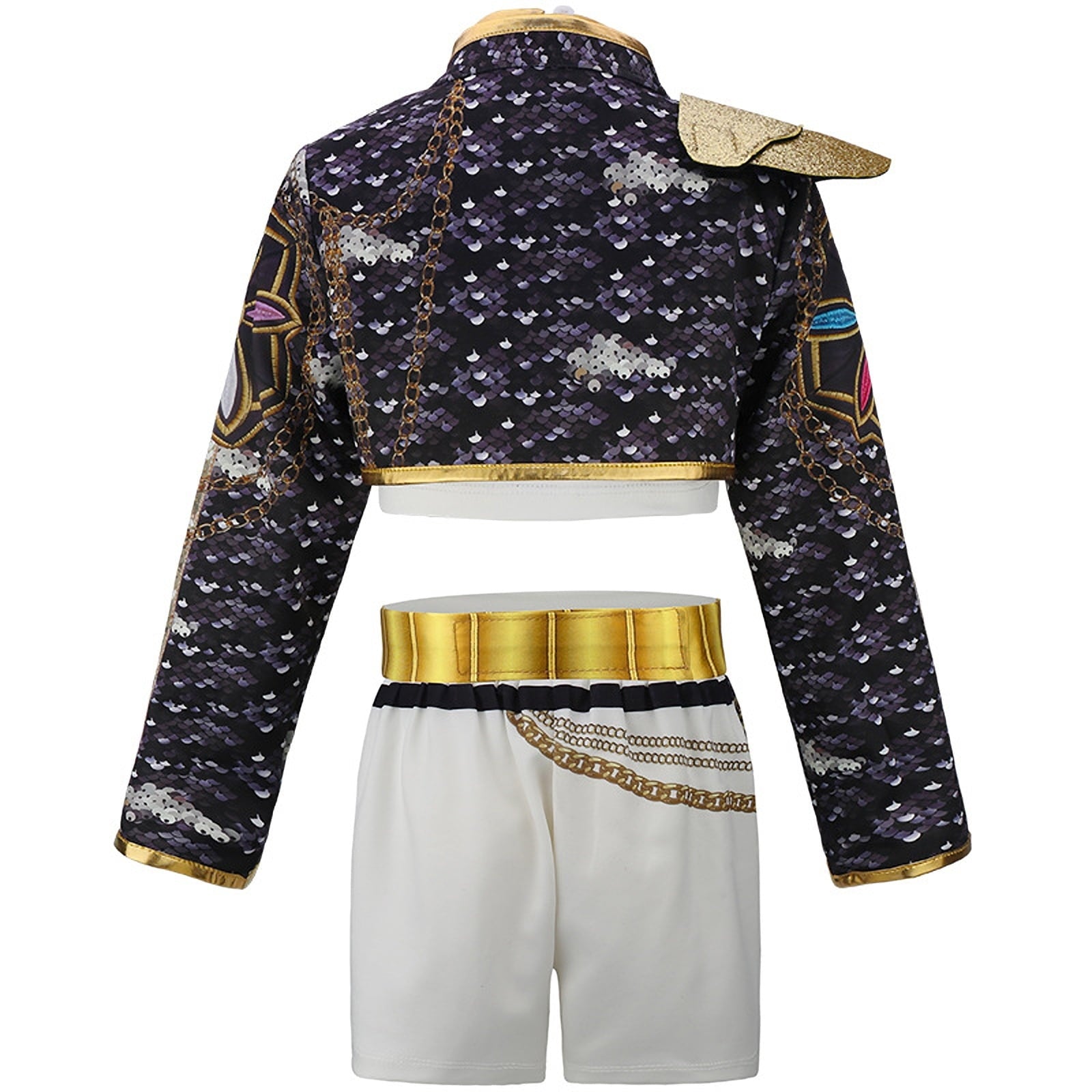 Girls Stage Performance Outfit with Top and Skirt Halloween Cosplay Costume