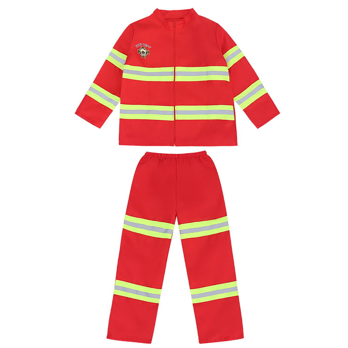 LIIPEE Boys Fireman Costumes Kids Fancy Dress Up With Accessories Clothes 7 Piece Party Outfits,18-24 Months