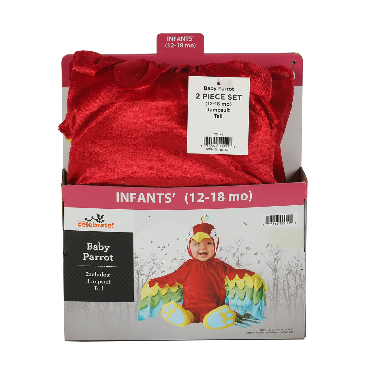 Baby Parrot Halloween Costume for Infant, Size 6-12M, by Way to Celebrate