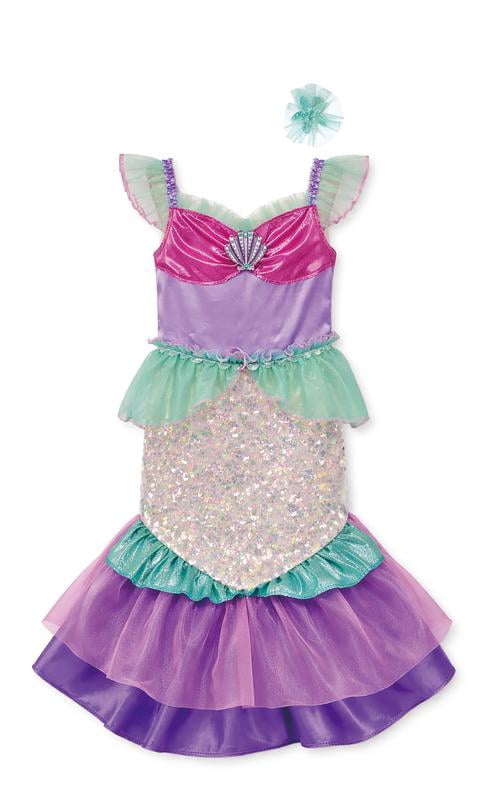Coral Cutie Mermaid Costume for Toddlers Girls, 3T-4T, by Way to Celebrate