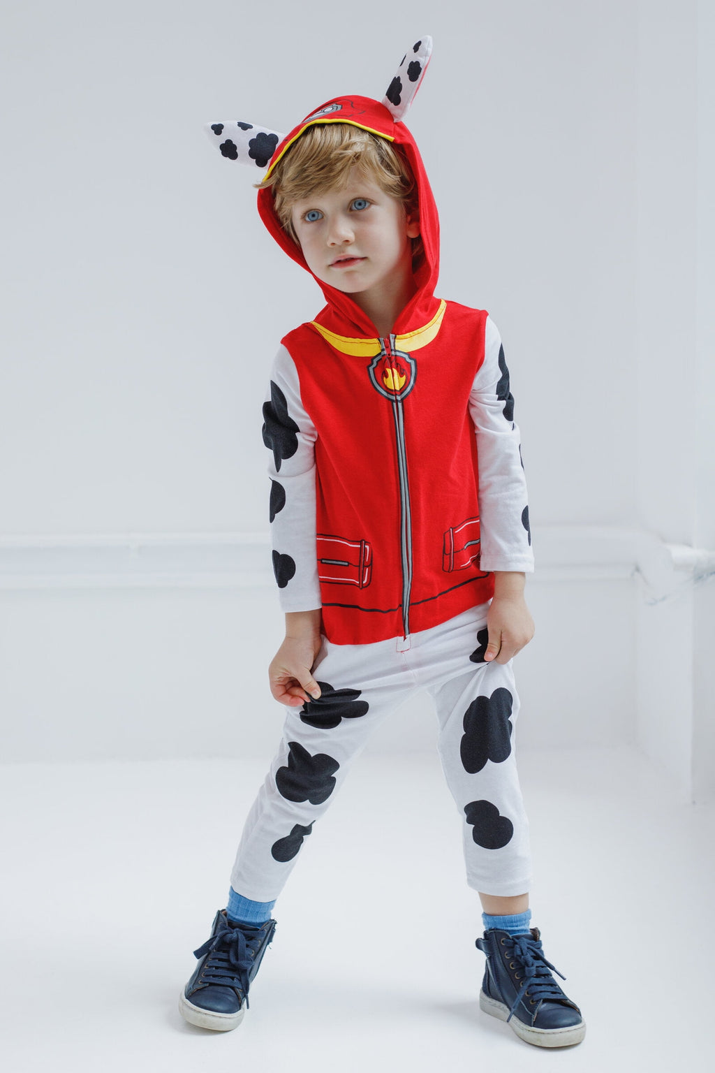 Paw Patrol Rubble Infant Baby Boys or Girls Zip Up Cosplay Coverall Toddler to Big Kid