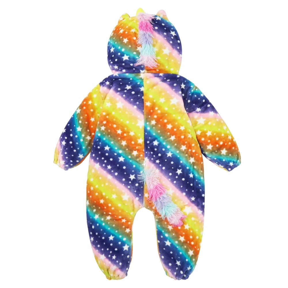 WIBACKER 0-3T Unisex Baby Animal Costume Winter Autumn Flannel Hooded Romper Christmas and Halloween Dinosaur Cosplay Jumpsuit