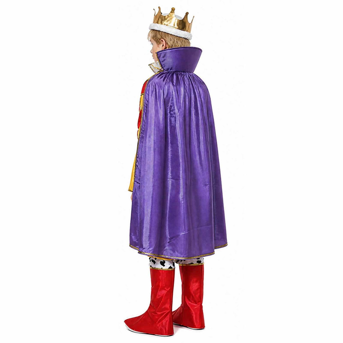 JCCXIN Toddler Baby Boys King Halloween Outfits Dress-Up Party Clothes Tops Pants Belt Cloak With Head wear 5 PC Set Trick Or Treat School Carnival Cute Outfit Sets,Yellow,3-4 Years