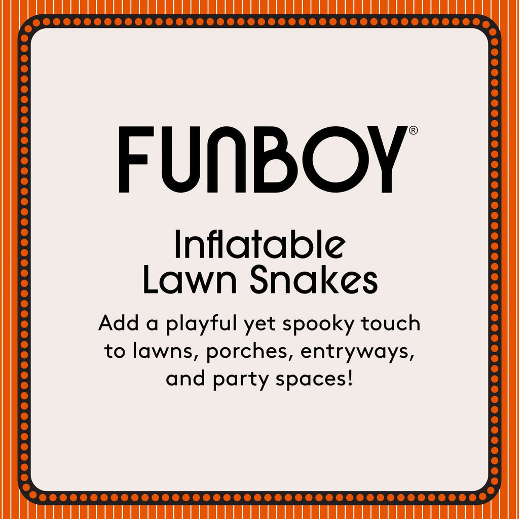 FUNBOY Inflatable Halloween Lawn Snakes 3-Pack, Outdoor Decor with Bonus Ghost