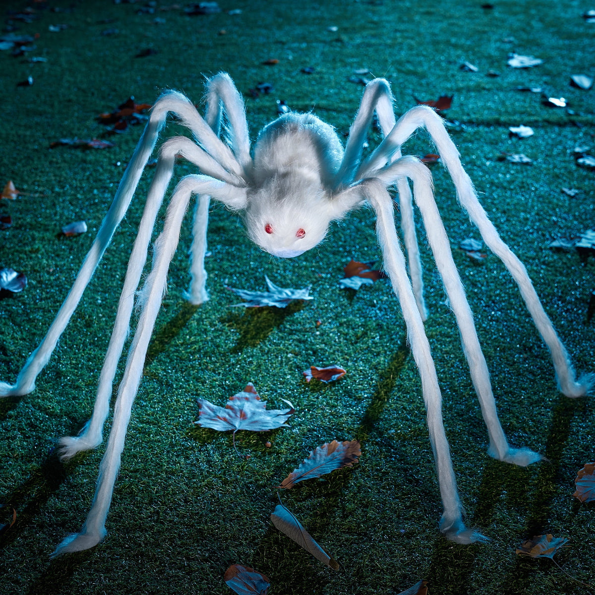 Joyfy 5 ft Scary Giant Spider Halloween Decorations Outdoor,Poseable Spider Lifelike Hairy Prop for Yard,Haunted House,Tree or Porch Party Decorations,Black