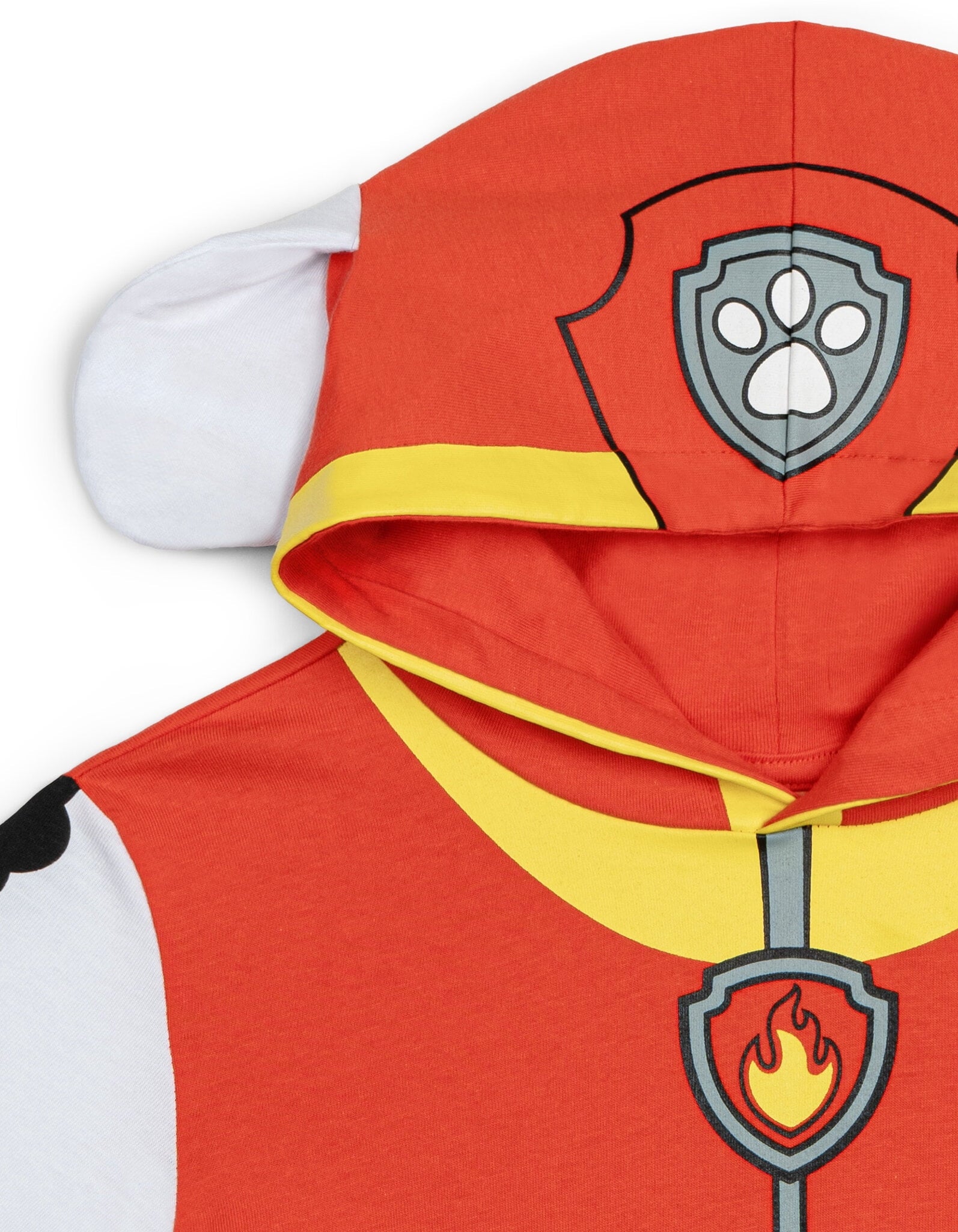 Paw Patrol Big Boys' Cosplay Hooded T-Shirt Marshall Bright Red