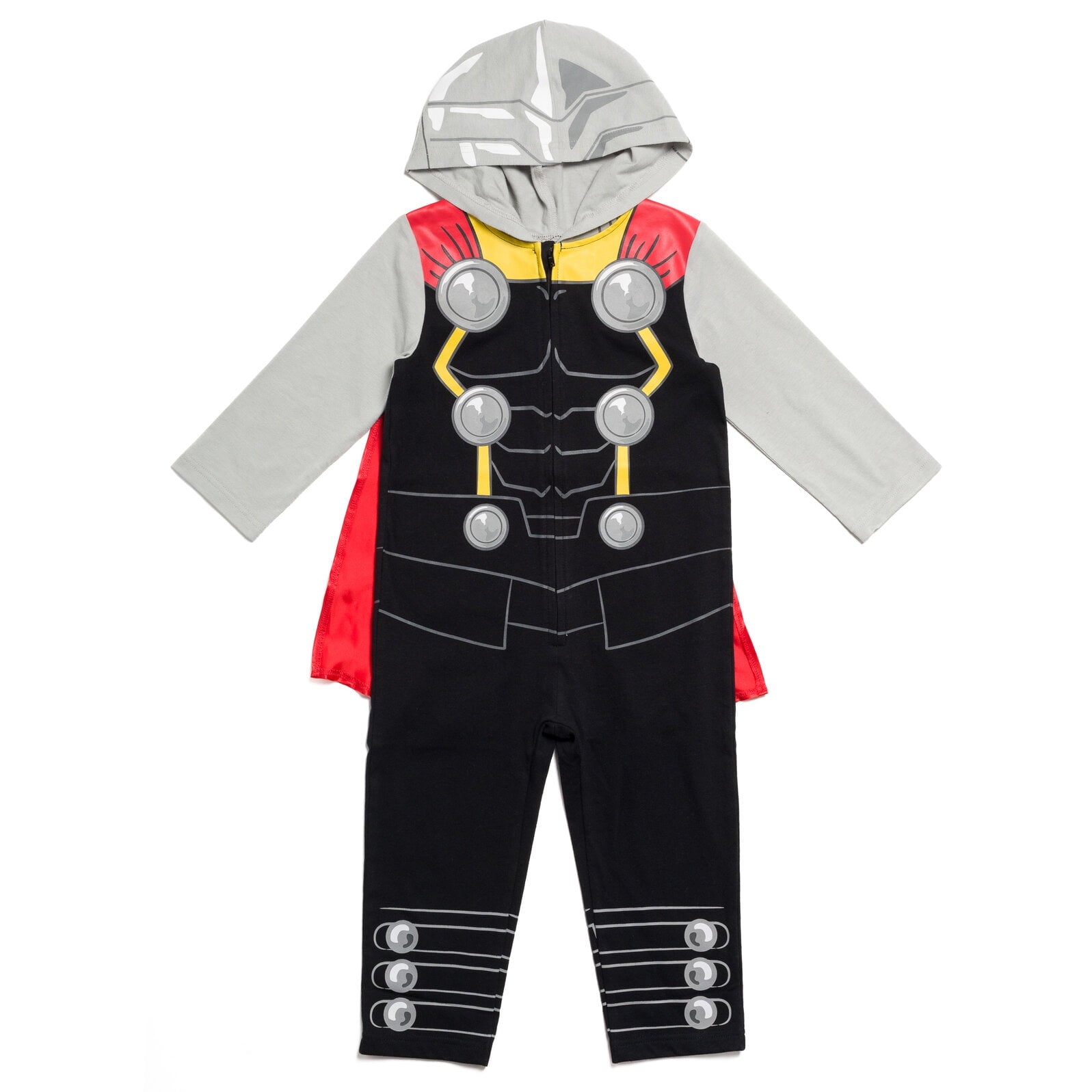 Marvel Avengers Toddler Boy or Girl Cosplay Hooded One Piece Thor Grey