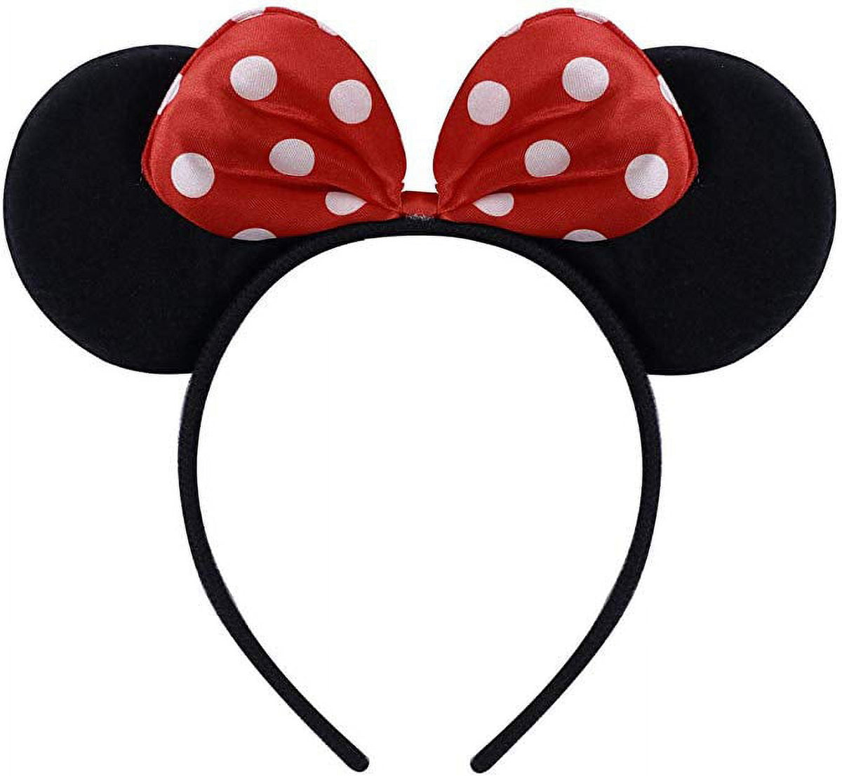 KAWELL Mini Costume for Girls with Mouse Ear Headband, Polka Dot Dress, Child/Toddler, 4-5Y