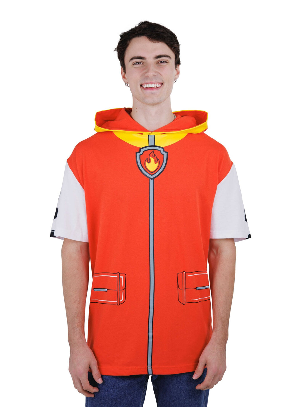 Paw Patrol Little Boys' Cosplay Hooded T-Shirt Chase Royal Blue