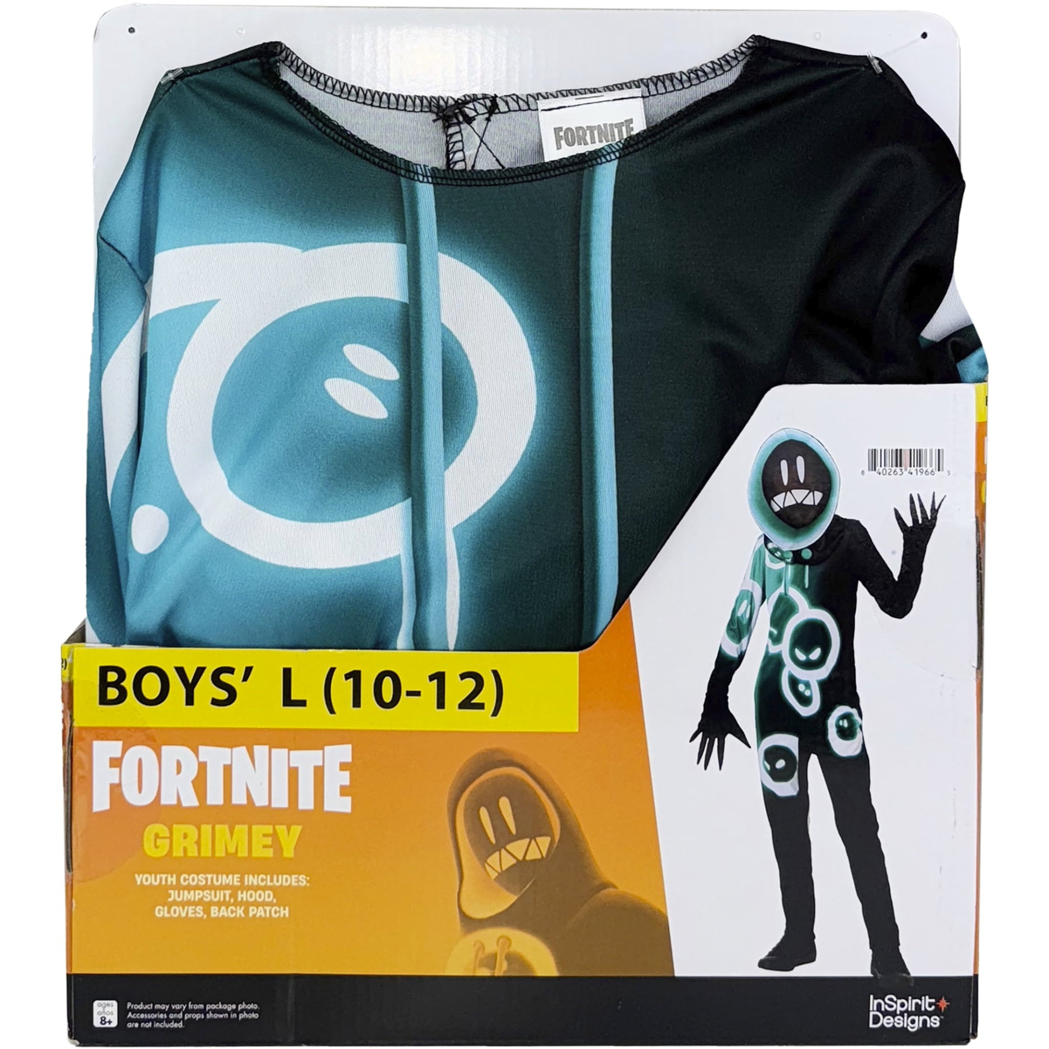 Fortnite Grimey Halloween Costume for Children, Boys Size M (8) , by InSpirit Designs