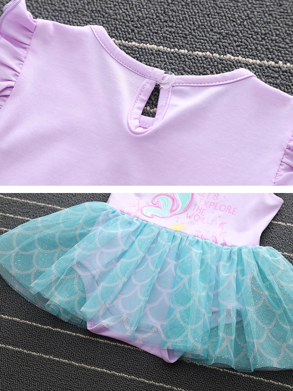 WIBACKER Infant Baby Girls Princess Romper Costume Onesie Fancy Dress Bodysuit with Headband Halloween Birthday Dresses