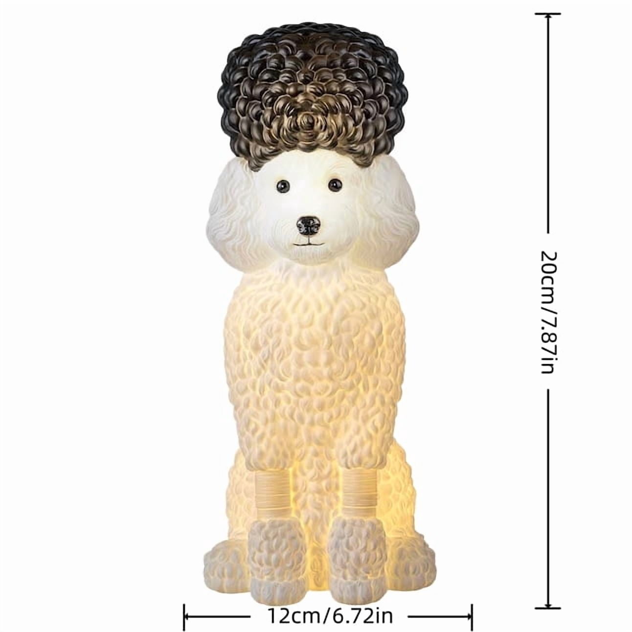 Halloween Dog Greeter - Frenchie 7.9in Resin Witch Dog with Light-Up Pumpkin, Spooky Fall Decor, Indoor Outdoor Tabletop Decoration