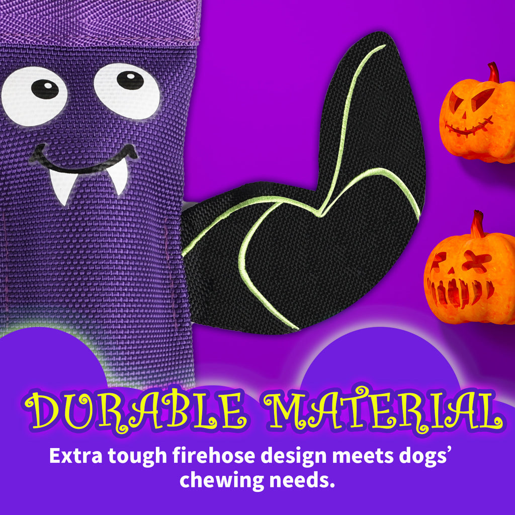 All For Paws Halloween 4-Pack Dog Toy Set - Gift Box Includes Dog Lick Mat, Puppy Squeaky Firehose Toy, Latex Dog Chew Toy & Dog Treat Dispenser