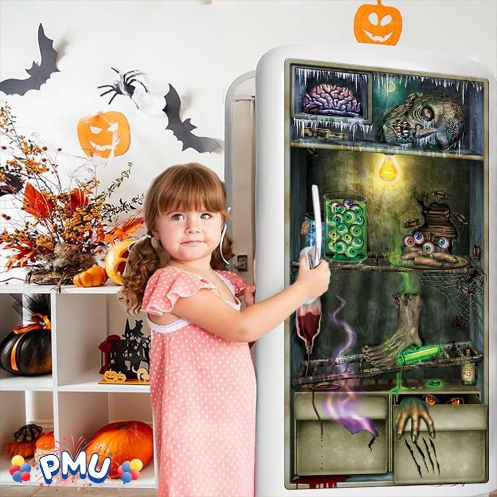 PMU Halloween Microwave Door Decoration 12in x 24in (1/pkg) Pkg/1