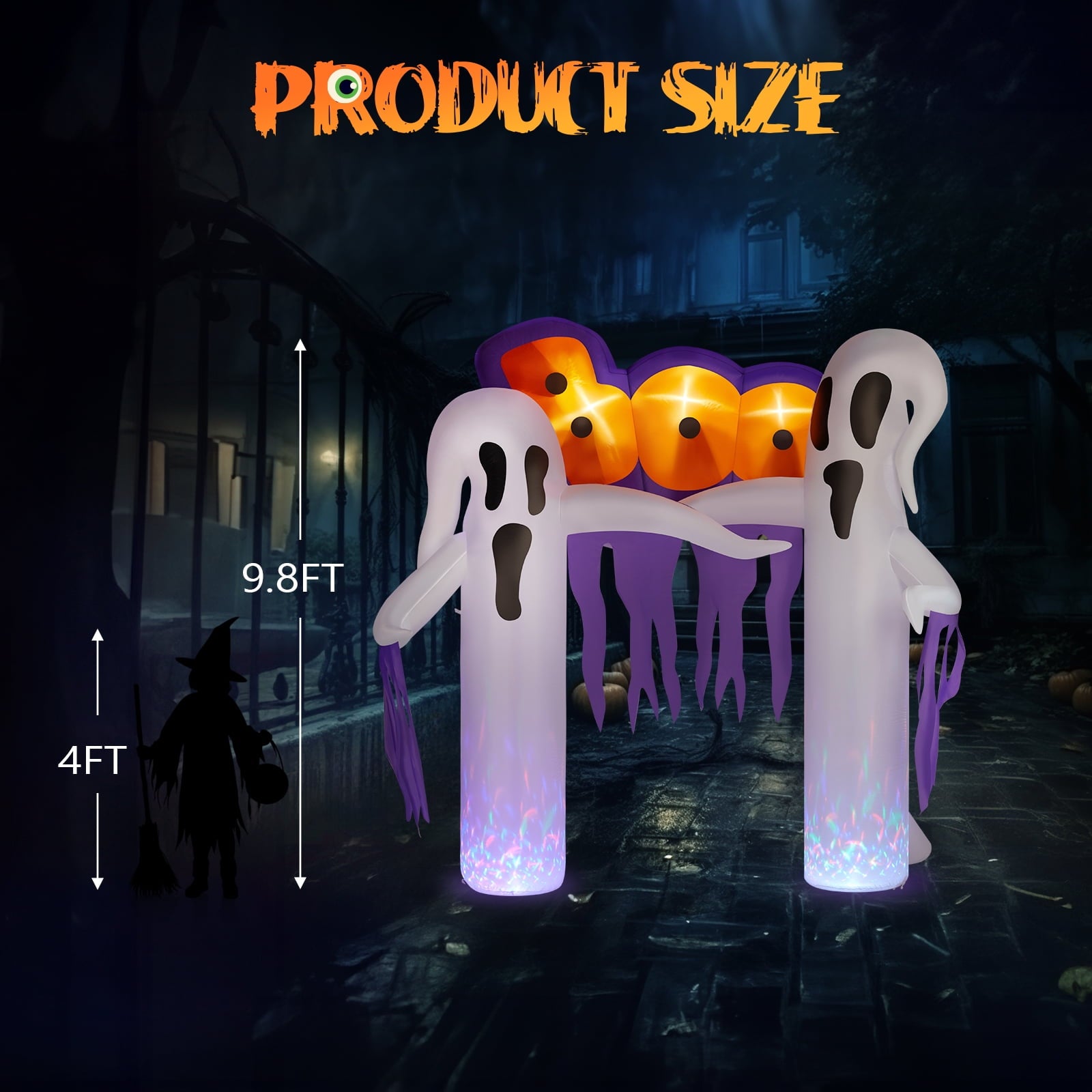 Zimtown 10 FT Halloween Inflatables Ghost Arch Outdoor Halloween Decoration