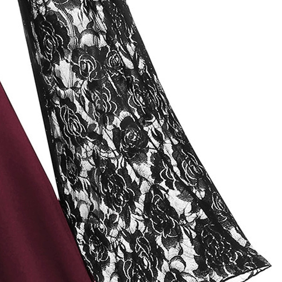 LYXSSBYX Halloween Costume for Women Cosplay Costumes Women Patchwork Skull Lace Splicing Long Sleeve Vintage Party Dark Gothic Dress