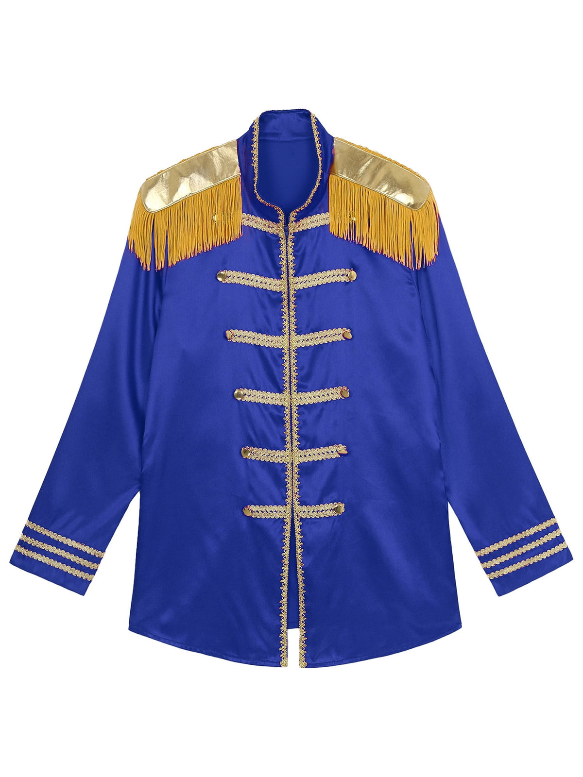 Eandarui Men's Halloween SGT Sergeant Pepper Costume Jacket Fancy Dress Hippie Music Star 1960s Shirt Red M