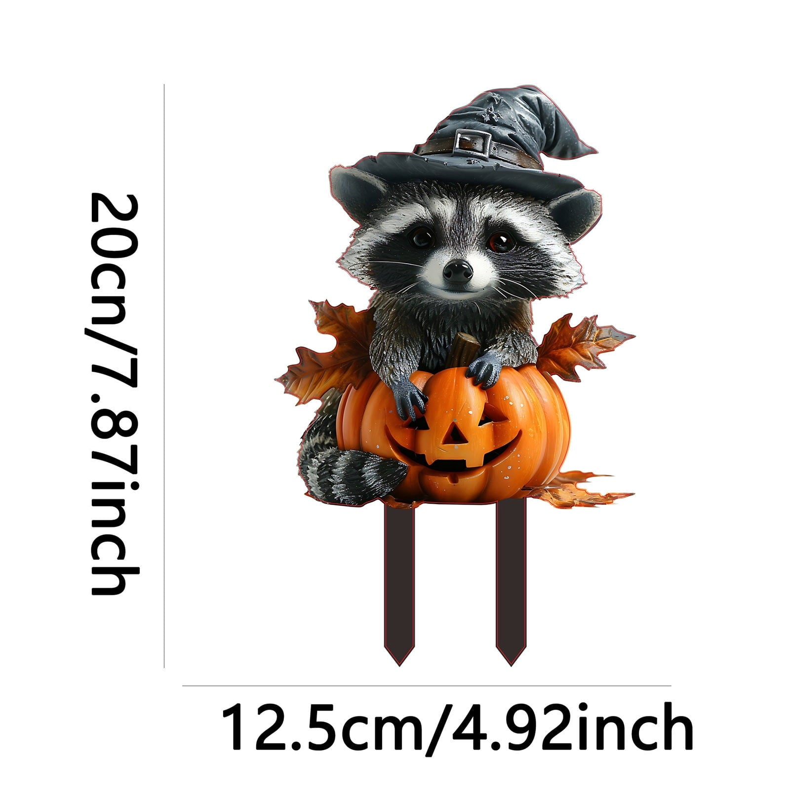 BGZLEU Raccoon Halloween Yard Decorations Stakes, Stacked Pumpkins Halloween Outdoor Decorations, Pumpkin for Halloween Outdoor Lawn Patio Pathway Decor, Halloween Garden Sculpture Ornament