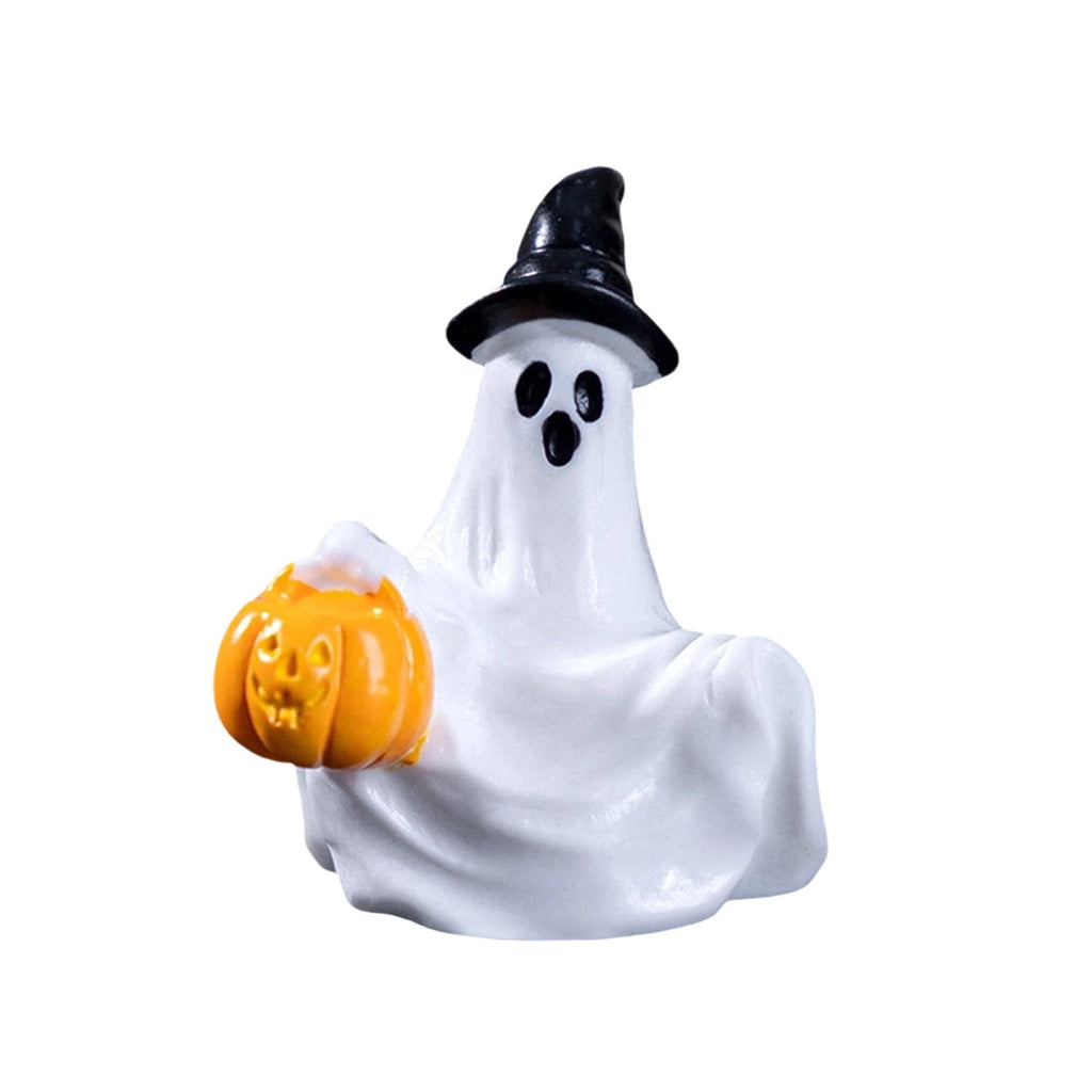 PEIBang Halloween Miniature Ghost Figurine 3.15 in Scary Resin Decor for Tabletop Shelf Display with Realistic Textures Dark-Tone Halloween Decoration